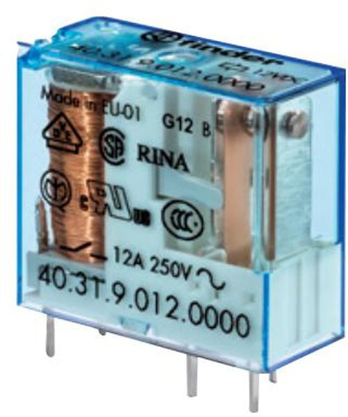 40.51.9.012.0000, Миниатюрное реле; шаг 5мм; 1СO 10A; катушка 12В DC;