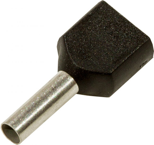 966144-6 (DTE01508), Наконечник 2 х 1.5мм² черный