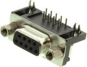 6E17C009SAJ220, D-Sub Standard Connectors R/A 9P D-SUB 318"