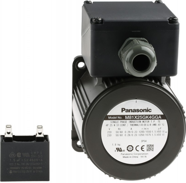 M81X25GK4GGA, M81 Reversible Induction AC Motor, 25 W, 1 Phase, 4 Pole, 230 V