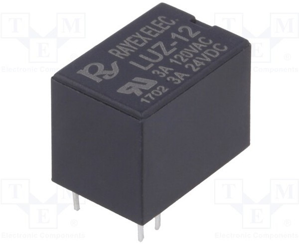 LUZ-12, Реле: электромагнитное, SPDT, Uобмотки: 12ВDC, 3A/120ВAC, 3A/24ВDC LUZ-12, Реле: электромагнитное, SPDT, Uобмотки: 12ВDC, 3A/120ВAC, 3A/24ВDC