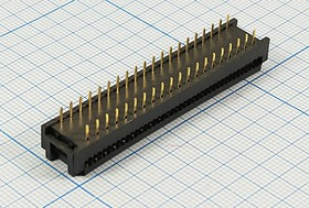 Разъем (IDC) DIP S-40 вилка, шаг P2.54x 7.62, контакты 40P, на шлейф, DIP S-40