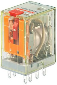 RKE2CO524LT, реле 2 группы, 7А 24В АС, LED, тестовая кнопка 28*21*36мм