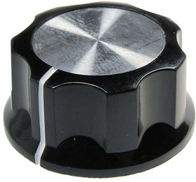 41009-4, D29.4мм, отв. 6мм, Ручка пластмассовая (метал. вставка)