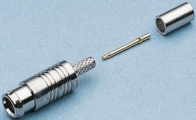 R213238007W, jack Panel Mount MCX Connector, 75, Crimp Termination, Straight Body