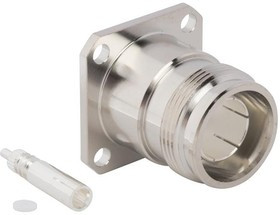 431-114J-52S, Conn 4.3/10 0Hz to 6GHz 50Ohm Solder ST Flange Mount RCP Silver Tray