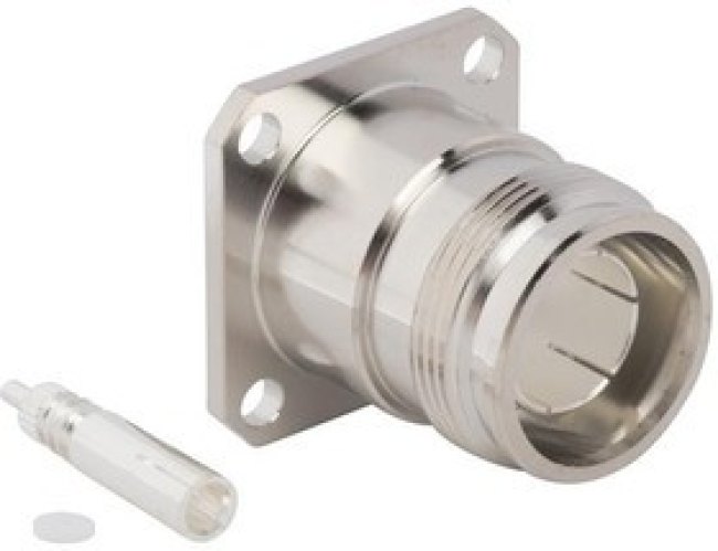 431-114J-52S, Conn 4.3/10 0Hz to 6GHz 50Ohm Solder ST Flange Mount RCP Silver Tray 431-114J-52S, Conn 4.3/10 0Hz to 6GHz 50Ohm Solder ST Flange Mount RCP Silver Tray