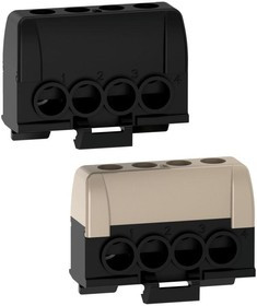 Шина P/P PRAGMA 4х16кв.мм винт. зажим черн./сер. до 63А SchE R9H13405P