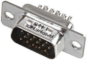 L717HDE15P, Разъем D Sub, High Density, Штекер, Серия HD, 15 контакт(-ов), DE, Solder Cup