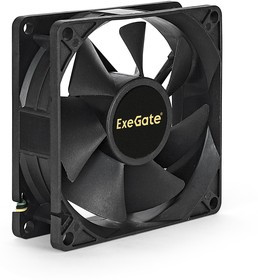 Вентилятор ExeGate EX08025B4P-PWM, 80x80x25 мм, 2-Ball (двойной шарикоподшипник), 4pin, PWM, 22dBA
