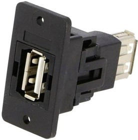 CP30608NX, Адаптер USB, Plain Hole, Гнездо USB Типа A, Гнездо USB Типа A, USB 2.0, Slim FeedThrough