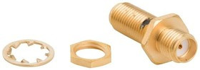 901-9209A, RF Adapters - In Series BULKHEAD JACK - JACK ADAPTER GOLD PLATED