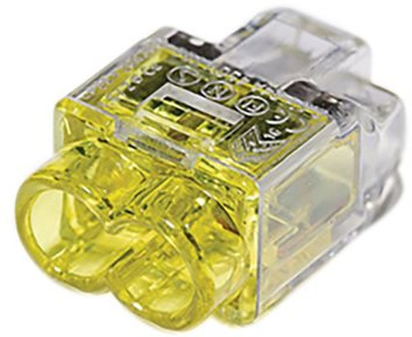 148-90036 HCPM-2-PC-CL/YE, HelaCon Plus Mini Wire Splice Connector 0.5 2.5 (Solid) mm², 1 2.5 (Stranded) mm² 148-90036 HCPM-2-PC-CL/YE, HelaCon Plus Mini Wire Splice Connector 0.5 2.5 (Solid) mm², 1 2.5 (Stranded) mm²