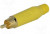 ACPR-YEL, RCA Phono Connectors Plug Flex grommet Yellow