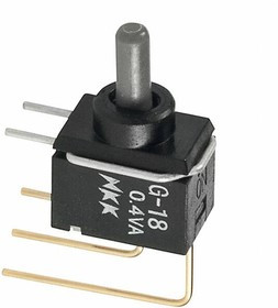 G18AV, Toggle Switches (ON)OFF(ON) .150 BAT VERTICAL PC .4VA
