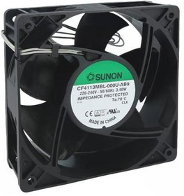 CF4113MBL-AB9, Вентилятор: EC, осевой, 230ВAC, 120x120x38мм, 153,08м3/ч, 40,2дБА