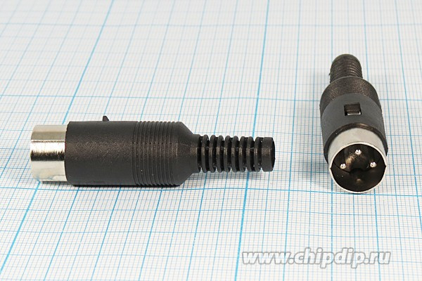 Штекер DIN, 3 контакта, на кабель; №1818 Z штек DIN\ 3P\каб\пл хвост\\Q7Z-0251\