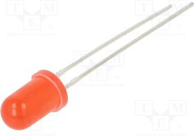 OSR55154A-VV, LED; 5mm; red; 220mcd; 50°; Front: convex; 2.5?15V; Pitch: 2.54mm