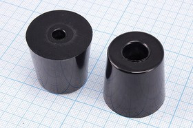 RL-SR-33x27x33, Ножка приборная коническая, армированная шайбой, ø33мм, высота 33мм; Q-15720 ножка прибор 33x33\h-16,0/отв 6,0\резин\конус\