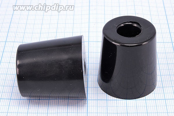 RL-SR-33x27x33, Ножка приборная коническая, армированная шайбой, ø33мм, высота 33мм; Q-15720 ножка прибор 33x33\h-16,0/отв 6,0\резин\конус\