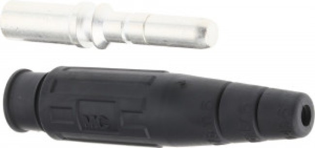 15.0001-21, Black Male Test Plug, 6 mm Connector, Crimp Termination, 80A, 600V, Silver Plating 15.0001-21, Black Male Test Plug, 6 mm Connector, Crimp Termination, 80A, 600V, Silver Plating