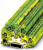 3038480, STTBS 2.5-PE Series Green/Yellow DIN Rail Terminal Block, Double-Level, Spring Clamp Termination