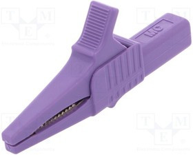 XKK-1001-26, Зажим "крокодил" черный Размер гнезда 4мм L 82,2мм