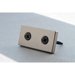 Неодимовый магнит прямоугольник 50х25х6 мм с двумя зенковками 5/10 мм