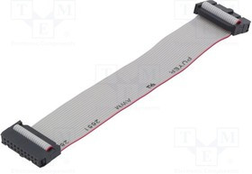 FC20150-S, Шлейф с разъемами IDC, 20x28AWG, Ш.шлейфа: 1,27мм, 0,15м