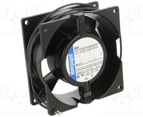 3806, AC Fans AC Tubeaxial Fan, 92x92x38mm, 115VAC, 35.3CFM, 8W, 29dBA, 2150RPM, Ball, IP20