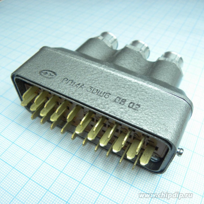 РП14А-30Ш6, вилка кабельная прямая без крышки (88-92год)