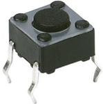 PTS645TM70LFS, Switch Tactile N.O. SPST Round Button PC Pins 0.05A 12VDC 100000Cycles 1.57N Thru-Hol