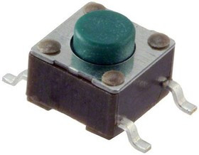 FSM4JSMASTR, Switch Tactile OFF (ON) SPST Round Button Gull Wing 0.05A 24VDC 1000000Cycles 1.57N SMD T/R