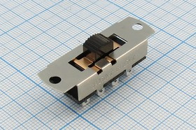 Переключатель движковый, 30.5x14h5, контакты 8C, 3А, 250В, 2P3T, 2 отверстия d3,5, SS-23L03 Переключатель движковый, 30.5x14h5, контакты 8C, 3А, 250В, 2P3T, 2 отверстия d3,5, SS-23L03