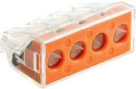 Клемма строительно-монтажная СМК 773-174 4-проводная 2.5-6кв.мм с пастой (уп.50шт) PROxima EKF plc-smk-773-174