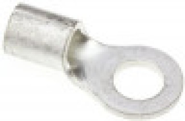 8-6, R Uninsulated Ring Terminal, 6mm Stud Size, 6.6mm² to 10.5mm² Wire Size