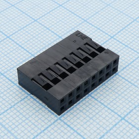 I-DS1071-SCB02X8, BLD корпус двухрядного разъема 16 pin (2х8) на кабель, шаг 2.54мм, требуются контакты T-DS1071-SC600