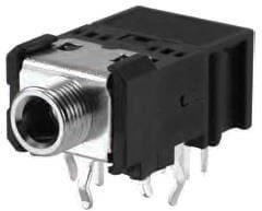 STX-3200-3NB, Phone Connectors 3.5mm PCB W/BACKPLTE NON-THREADED