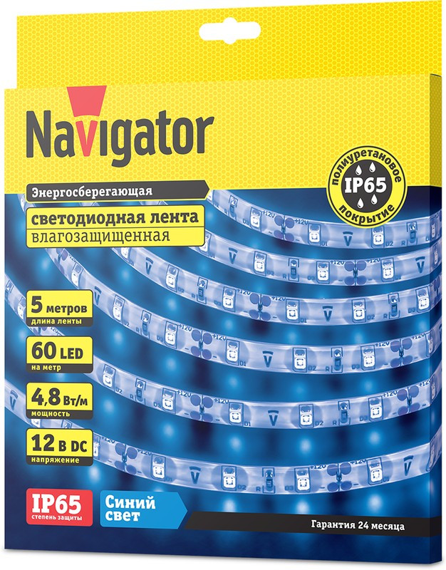 СД Лента Navigator 71 404 NLS-3528B60-4.8-IP65-12V R5
