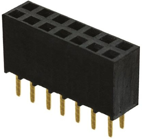 SSW-107-02-G-D, Headers &amp; Wire Housings Tiger Buy Socket Strip with PCB Tails, .100" Pitch