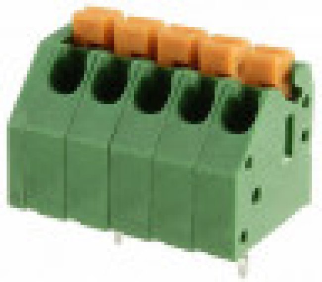1-2834011-5, Fixed Terminal Blocks 5POS 3.5MM TOP ENTRY SCREWLESS CONN.