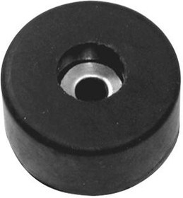 F1686-PE4, Резиновая прокладка / ножка, Винтовой Монтаж, 15.5 мм, 40 мм, Круглая, Черный