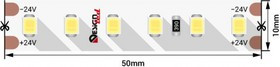 DesignLed Лента светодиодная LUX, 2835, 120 LED/м, 14,4 Вт/м, 24В, IP33, Холодный белый (6000K) 004500