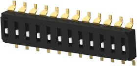 EDS12SGRNTU04Q, DIP / SIP переключатель, с углублением, 12 схем(-а), Ползунок, SMD (Поверхностный Монтаж), SPST EDS12SGRNTU04Q, DIP / SIP переключатель, с углублением, 12 схем(-а), Ползунок, SMD (Поверхностный Монтаж), SPST