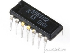 К555ТЛ2 = IN74LS14N микросхема 91г