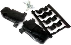 DPH-E-003, D-Sub Backshells 9C 2PC PLSTC BCKSHLL