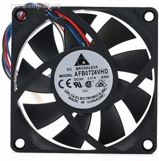 Вентилятор Delta Electronics AFB0724VHD 70x20мм 24V 3.84W 0.27A