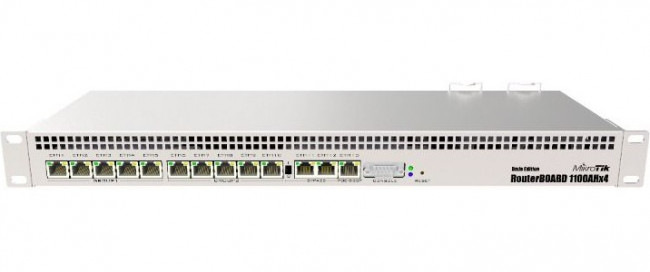 Маршрутизатор 10/100/1000M 13PORT RB1100X4 MIKROTIK Маршрутизатор 10/100/1000M 13PORT RB1100X4 MIKROTIK