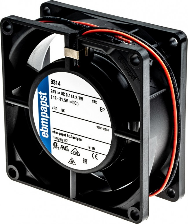 Вентилятор Ebmpapst 8314 24v 92mA 2.2W 80x32 2pin