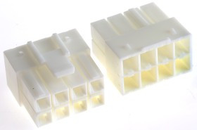 VLP-08V, Вилка; провод-провод/плата; "мама"; PIN: 8; без контактов; 6,2мм